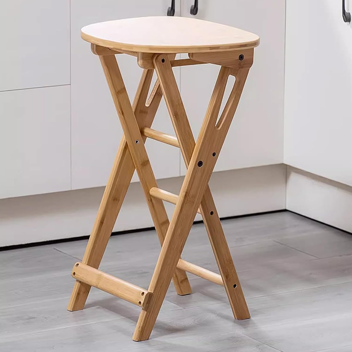 Counter chair high chair chair high stool folding stool counter chair counter chair chair counter guitar chair kitchen chair kitchen chair kitchen indoor folding bamboo finished product