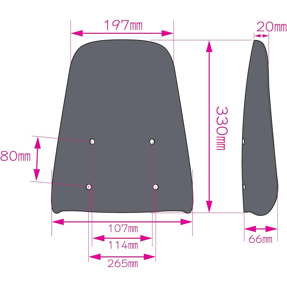 World Walk CRF250L CRF250Ls dedicated wind screen clear ws-36c