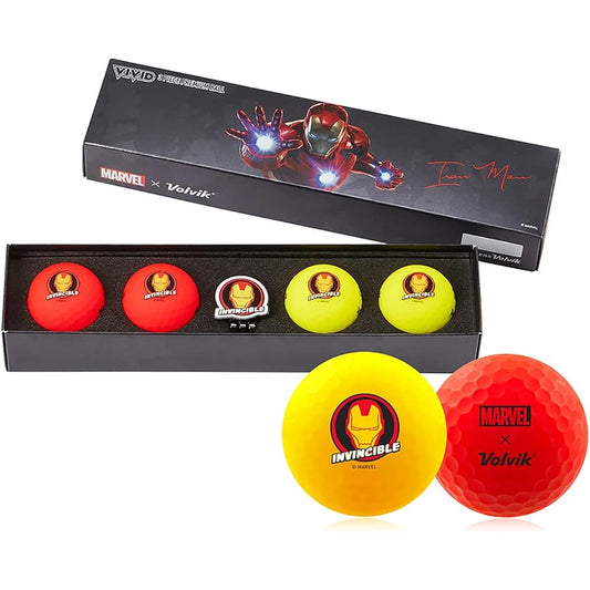Volvic Golf Ball Marker MARVEL GIFT PACK 2.0 4 balls and marker set