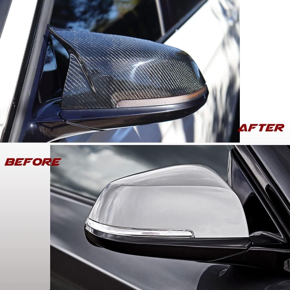 GAOFEILTF Carbon Fiber Mirror Cap Cover BMW F30 F22 F23 F31 F32 F33 F33 F36 F87 M2 X1 E84 Side Door Back Mirror Cap Trim Accessories directly replaced