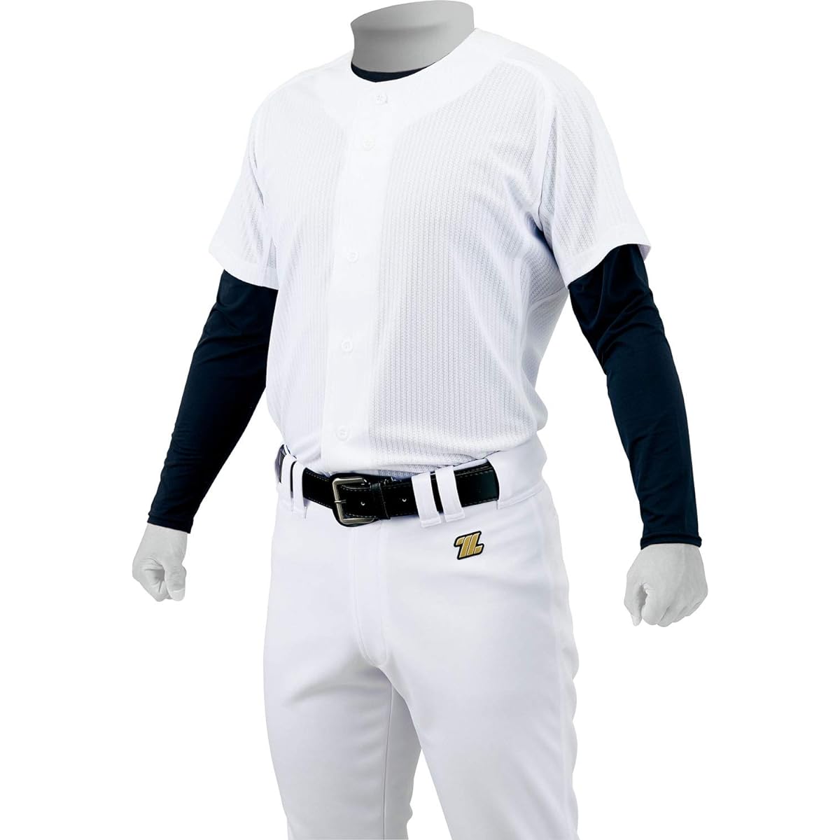 [ZETT] Unisex Mechapan Mesh Full Open Shirt 1100 Baseball Wear White S