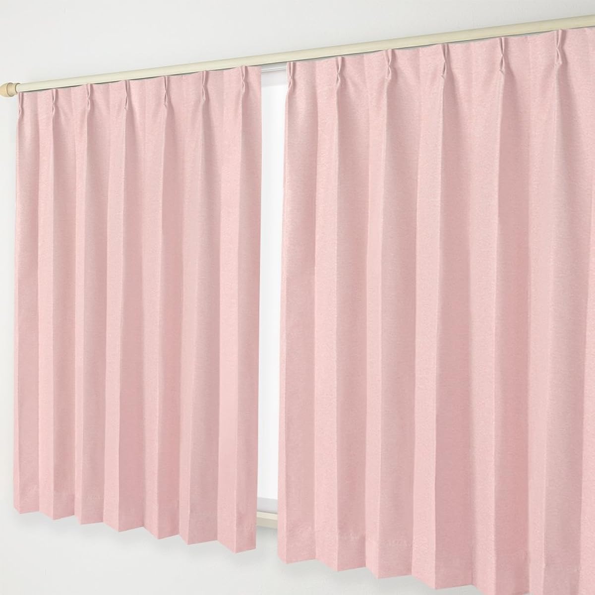 Natural Blackout Curtains, A Hooks, Width 59.1 x Length 92.5 inches (150 x 235 cm), Set of 2, 03