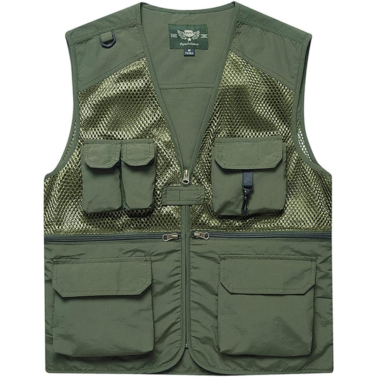 [Rortyno] UV-resistant, quick-drying, breathable fishing vest, men's mesh vest, summer, outdoor, water-repellent, photographer's vest, multi-functional, fishing vest, thin, lightweight, fishing vest, mountain climbing, summer vest, multi-pocket, V-neck,