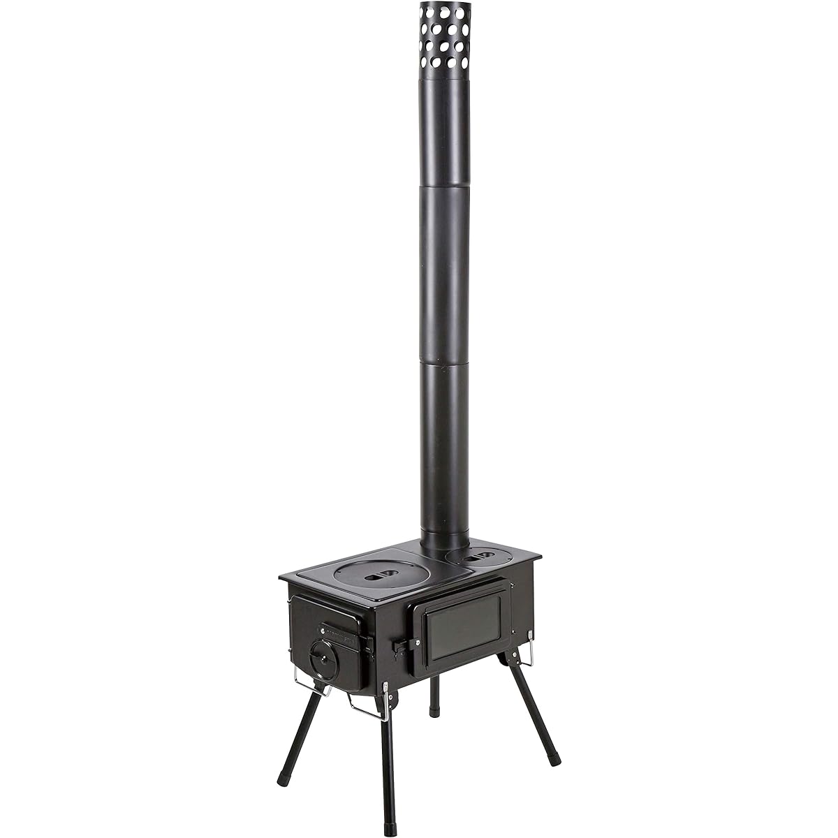 CAPTAIN STAG Stove BBQ KAMADO Furnace Chimney with Glass Window Square Stove with Storage Bag UG-75/UG-2031/UG-2032