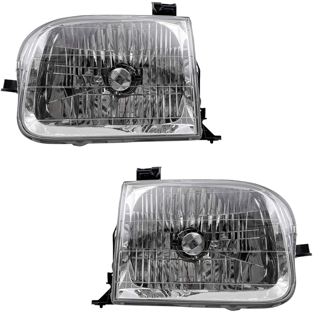 BROCK replacement driver and passenger seat side halogen headlight assembly set 2001-2004 SEQUOIA & 2004 TUNDRA DOUBLE CAB