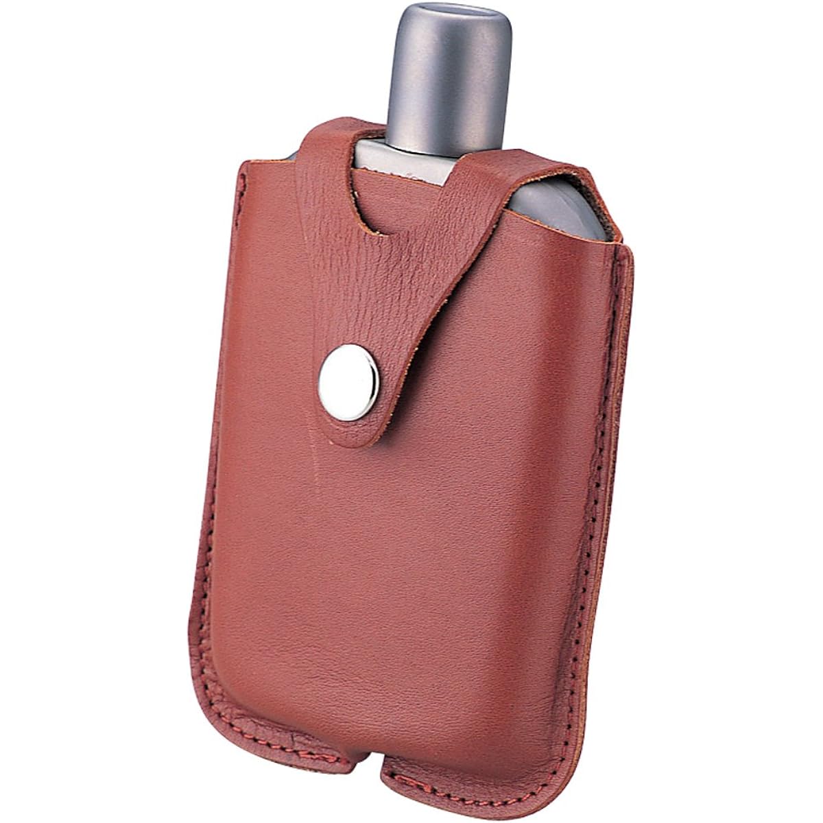 natural spirit curved whiskey bottle leather case 93305