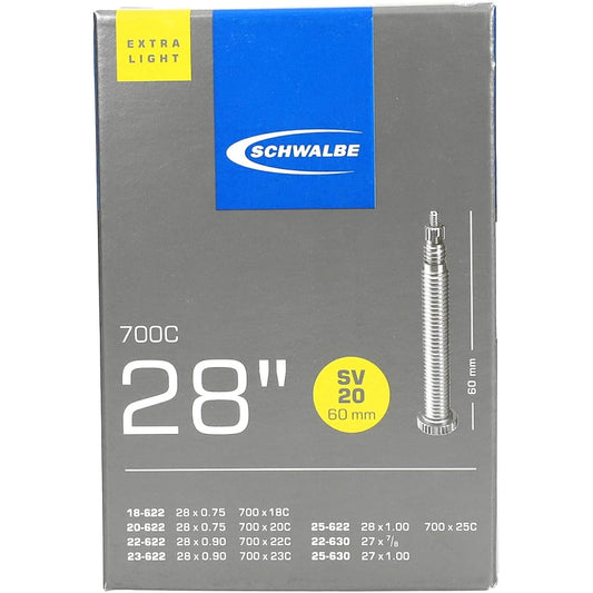 SCHWALBE [Genuine product] Lightweight tube for 700 x 18/25C Presta style 60mm long valve 20SV-E.L