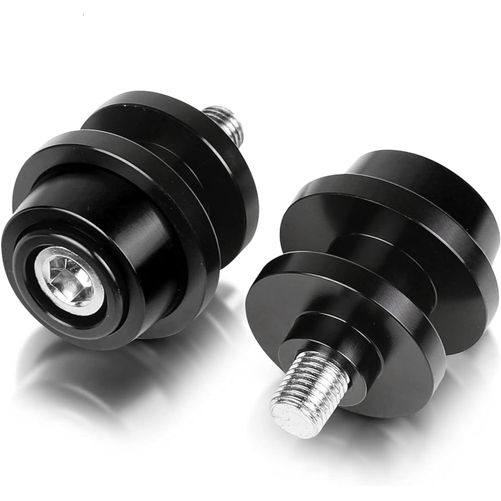 Stand Screw Slider Motorcycle Accessories 8MM Stand Screw Swing Arm Spool Slider Suitable for KAWASAKI NIANJA1000 Z1000 R SX Z900 RS Z800 ZX-9R ZX-10R (Color: Black)