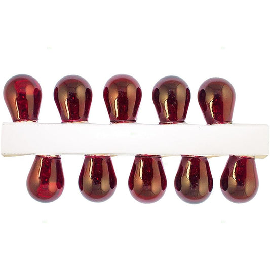 Set of 10 red bulbs 10 pieces 1157 Pack Off -Road Auto and Art