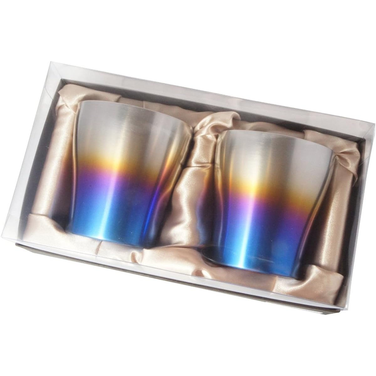 HORIE Made in Tsubame, Niigata Prefecture Pure Titanium Double Tumbler 250cc Fireburn Set of 2 T15FB250SET