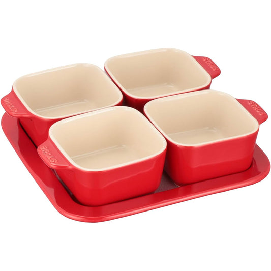 staub "Appetizer Set Cherry" Ceramic Small Plate Set [Authorized Japanese Product] Appetizer Set 40511-119