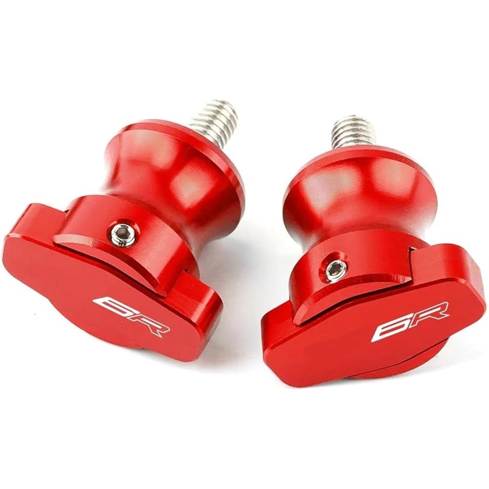 Motorcycle Swing Arm Spool 8mm/10mm Motorcycle Swing Arm Spool Slider Stand Screw For ZX-6R ZX6R 2000 2001 2002 2003 2004 2005 2006 (Color: Red, Size: 10mm)