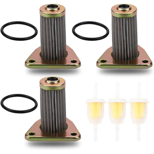 VICHOICE 26591G01 Oil filter replacement EZGO TXT Medalist 4 Cycle 295cc 350cc Golf Cart 1991-2008 72084-G01 Fuel Filter O Ring Kit (3 packs)