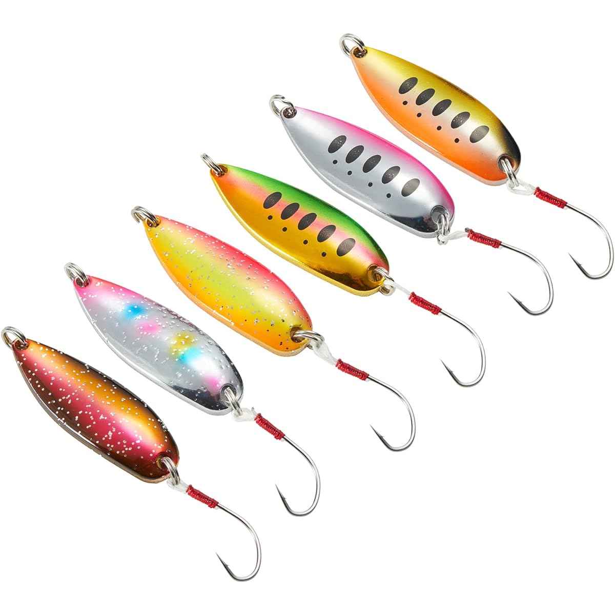 [Seiran Lure] Lure Spoon Trout Thick Compact 7.5g 9g 12g Set Mountain Stream Rainbow Trout Char Yamame Sakura Trout Sea Bass Long Casting Excellent Appeal