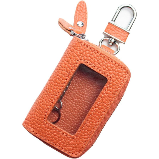 [AWESOME] Smart key case Double zipper type with clear windows on both sides Orange ASK-2CMW001