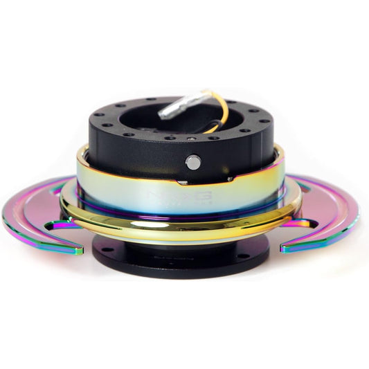 NRG GEN 3.0 Steering Wheel Quick Release Black Body Neoclome Ring SRK-650BK-C/MC