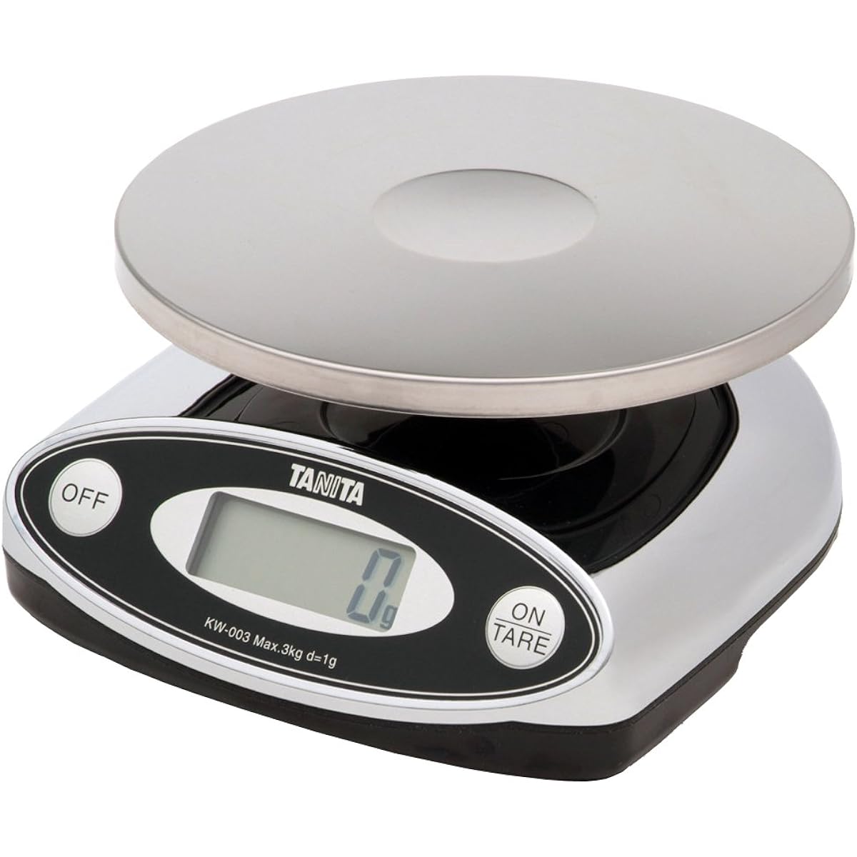 Tanita Cooking Scale Kitchen Scale Commercial Use Waterproof 3kg 1g Unit Chrome KW-003 CR For Non-Trade Certification Use