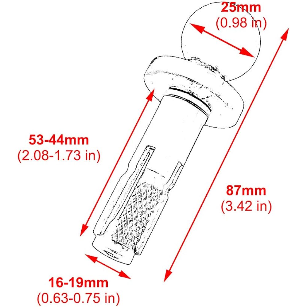 16-20mm York Stem/Fork Stem mount base 1 inch ball for motorcycles