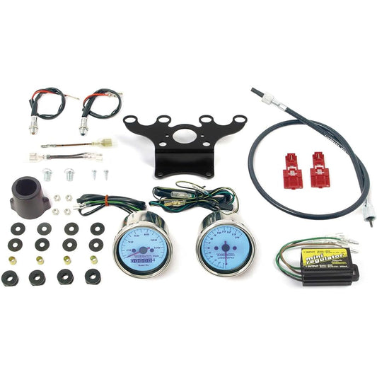 Special Parts TAKEGAWA Blue LED Speedometer & Tachometer Kit Takegawa Fork Equipped Car 12V Monkey/Gorilla 05-05-0095