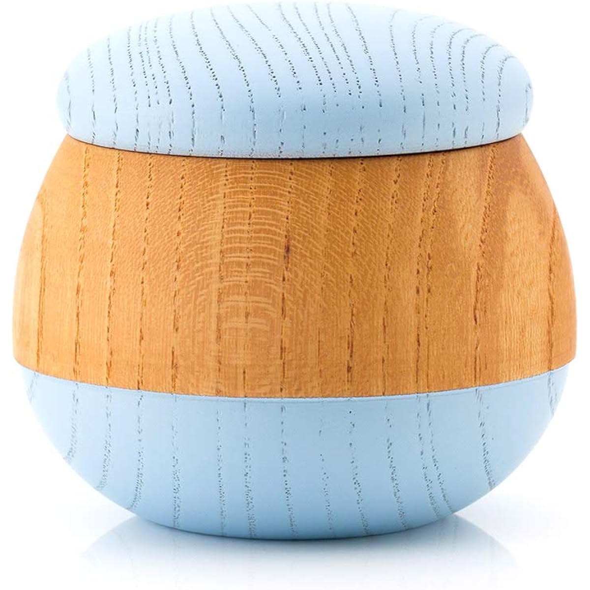 Soul Petit Pot Mini Urn Wooden Coron Sky Blue Hand Memorial Keyaki Zelkova Mini Urn for Ashes 780 Blue Blue