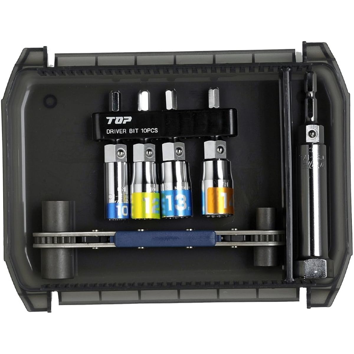 TOP Industrial (TOP) Raku-Latch/Multi-Socket Set, 4 Sizes, Plate Ratchet Set, 20° Feed, Raceway with Case, Full Tightening Possible, Electric Work, Electrical Work, PRW-6LS, Tsubame-Sanjo, Made in Japan