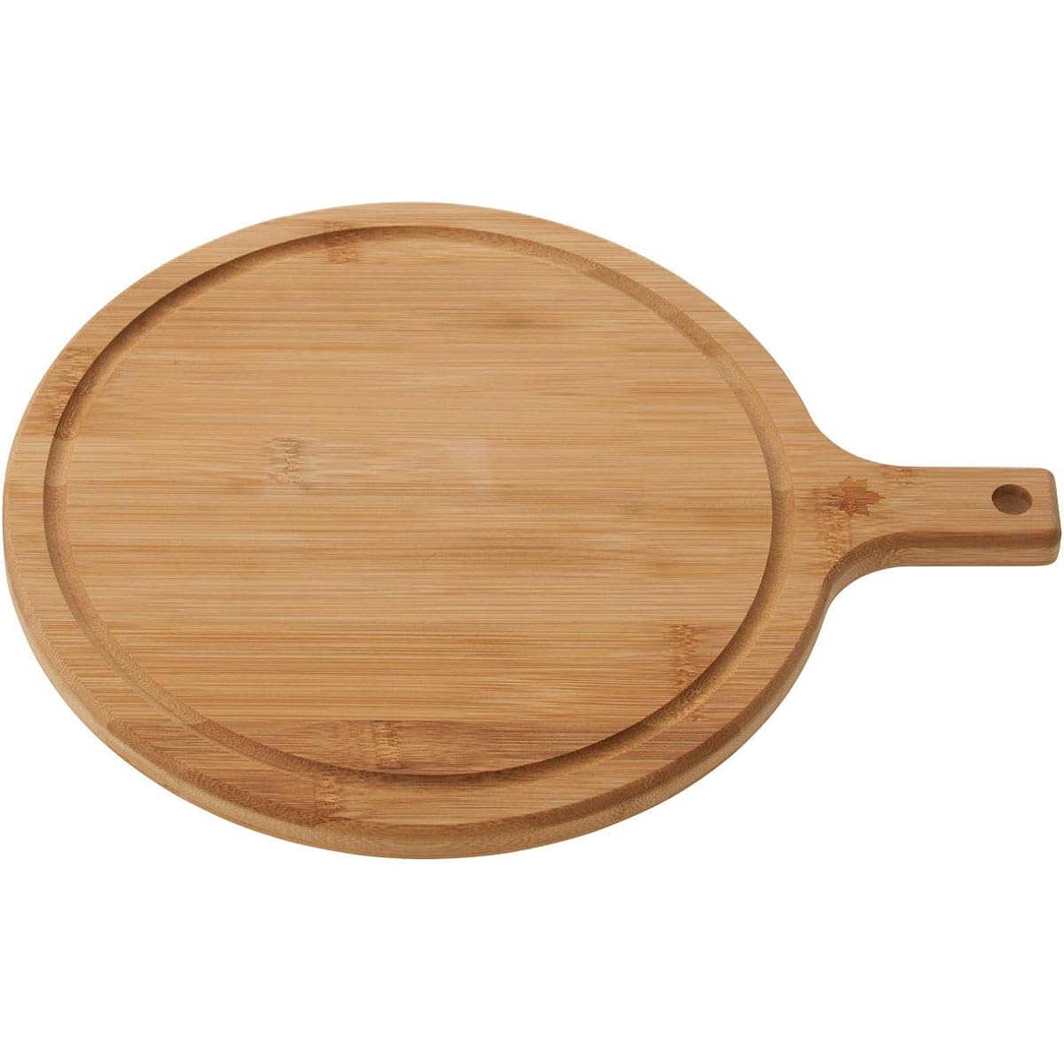 LOGOS Bamboo Patterned Circle Cutting Board 81280008 Beige (Approx.) Width 30 x Depth 38 x Height 2cm