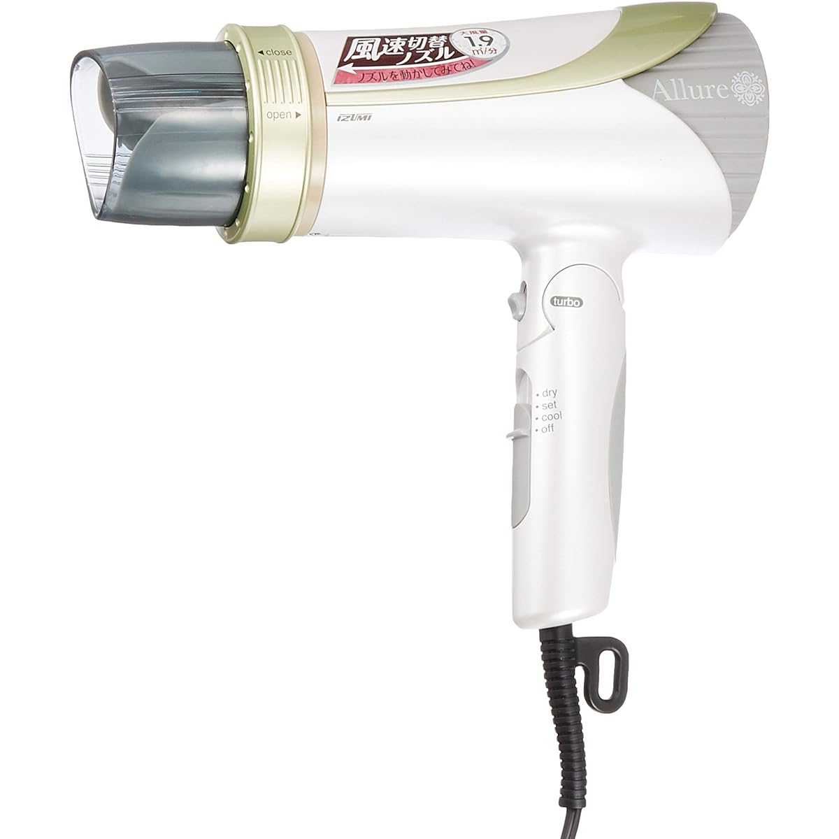 IZUMI Allure Negative Ion Hair Dryer White DR-RM75-W