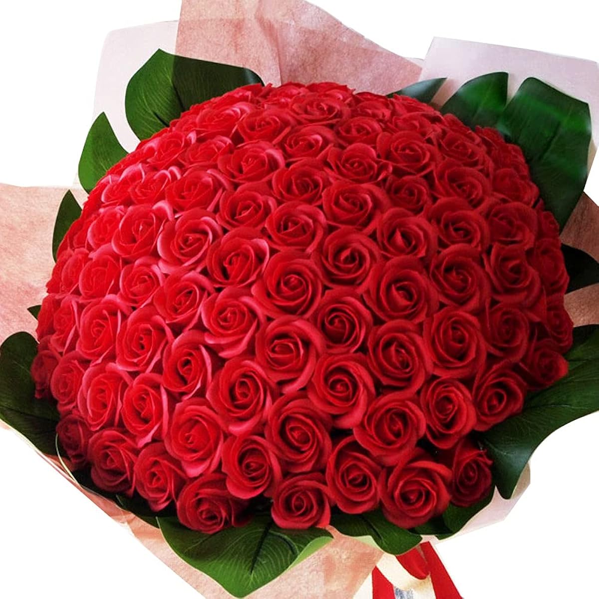 Quantity of your choice Soap flower bouquet Materials Flower materials Soap flowers Art flowers Artificial flowers Mother's Day Gift Present (Red, 50 pieces)