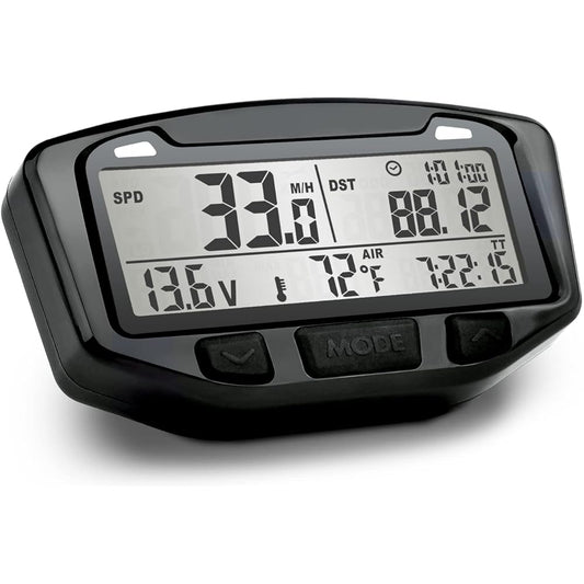 TRAIL TECH 712-114 Black Striker Speedometer Digital Gauge Kit Bolt Meter