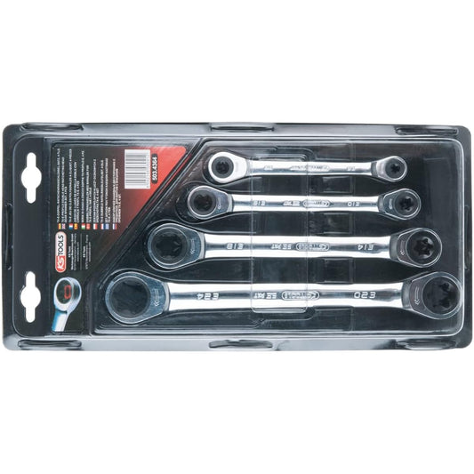 KS TOOLS GEARplus Double ring ratchet spanner 4 pcs ETX GEARplus Double ring ratchet spanner 4 pcs ETX 503.4364