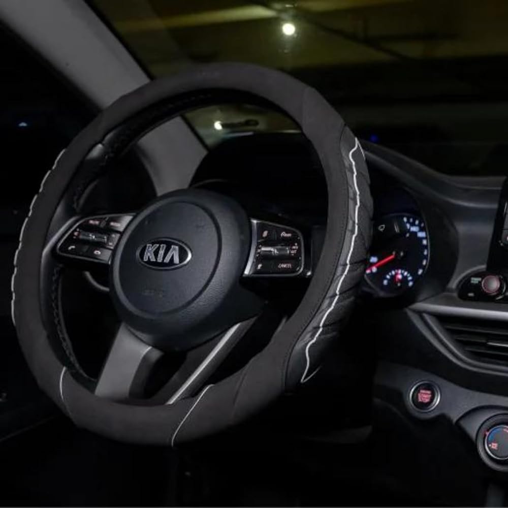 The ZERO Car Steering Wheel Cover Steering Wheel Cover Anti Accident Anti Slip Luxury Gift Present Zero (White)