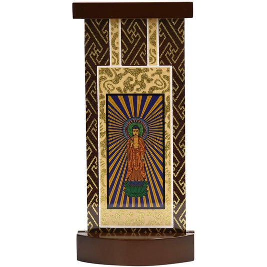 Tiara [Small] Brown Stand Hanging Scroll for Buddhist Altar Modern Hanging Scroll Stand Height 20cm Principal Image Jodo Shinshu Otani School (East)