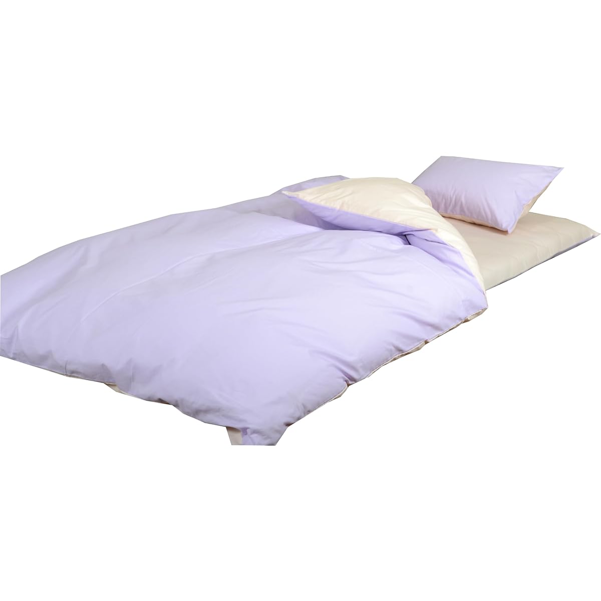 WESTY Bicolor Duvet Cover Series (Lavender x Pink, Throw Cover Double Long (Approx. 190 x 210 cm))