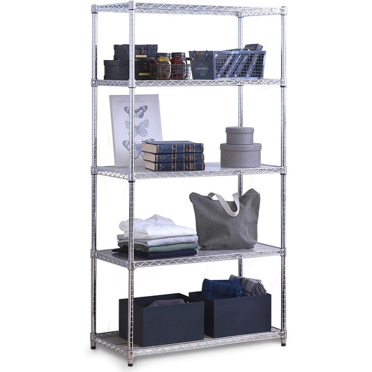 Iris Ohyama Rack Metal Rack Body Steel Rack Width 90 5 Tiers Commercial Stainless Steel Shelf Storage Rustproof Width 91 x Depth 46 x Height 178.5cm 5 Tiers Load Capacity 250kg Pole Diameter 25mm Body MR-9018J