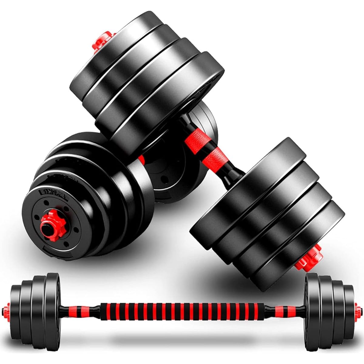 Taimonik Dumbbell Adjustable 10kg 20kg 30kg 40kg Set of 2 Dumbbells that can also be used as barbells Odorless material Quiet XSB
