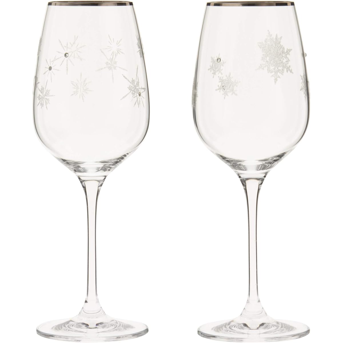 NARUMI Pair Wine Glass Glassworks Snow & Star 340cc Set of 2 GW4065-63393A