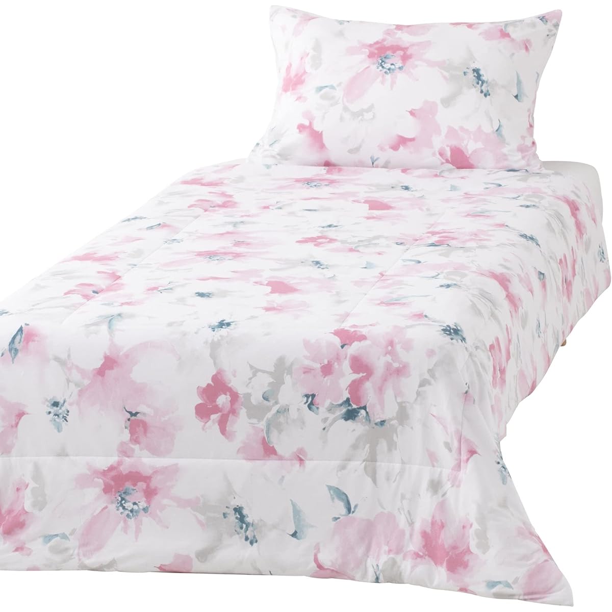 Francfranc Fluffy Cool Feeling Comforter Water Flower Double Pink