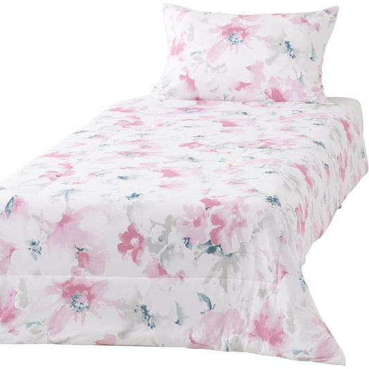 Francfranc Fluffy Cool Feeling Comforter Water Flower Double Pink