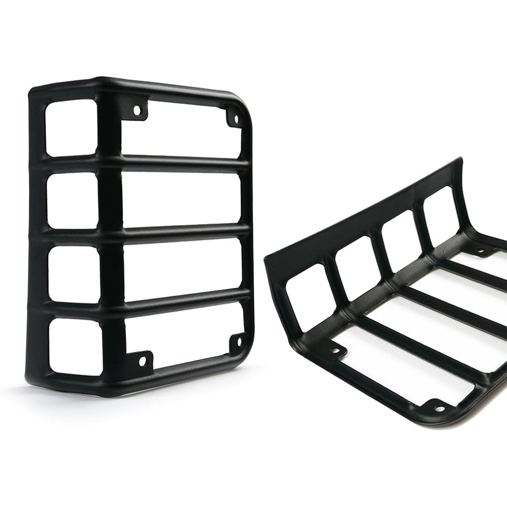 XPRITE 2007-2018 Geeprangler JK Unlimited Mat Black Light Guard Lilly Tail Lamp (Tail Light) Cover -Pair
