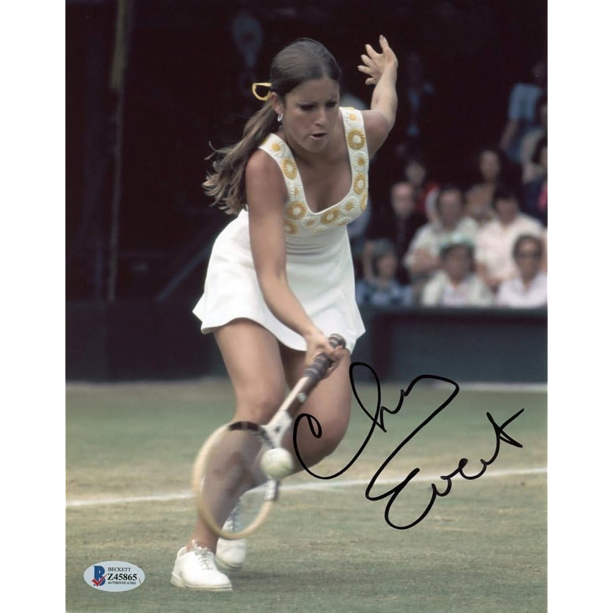 Chris Evert Autographed 8x10 Poster Beckett Authenticity Certificate Seed Stars Most French Women's Singles Winners Naomi Osaka