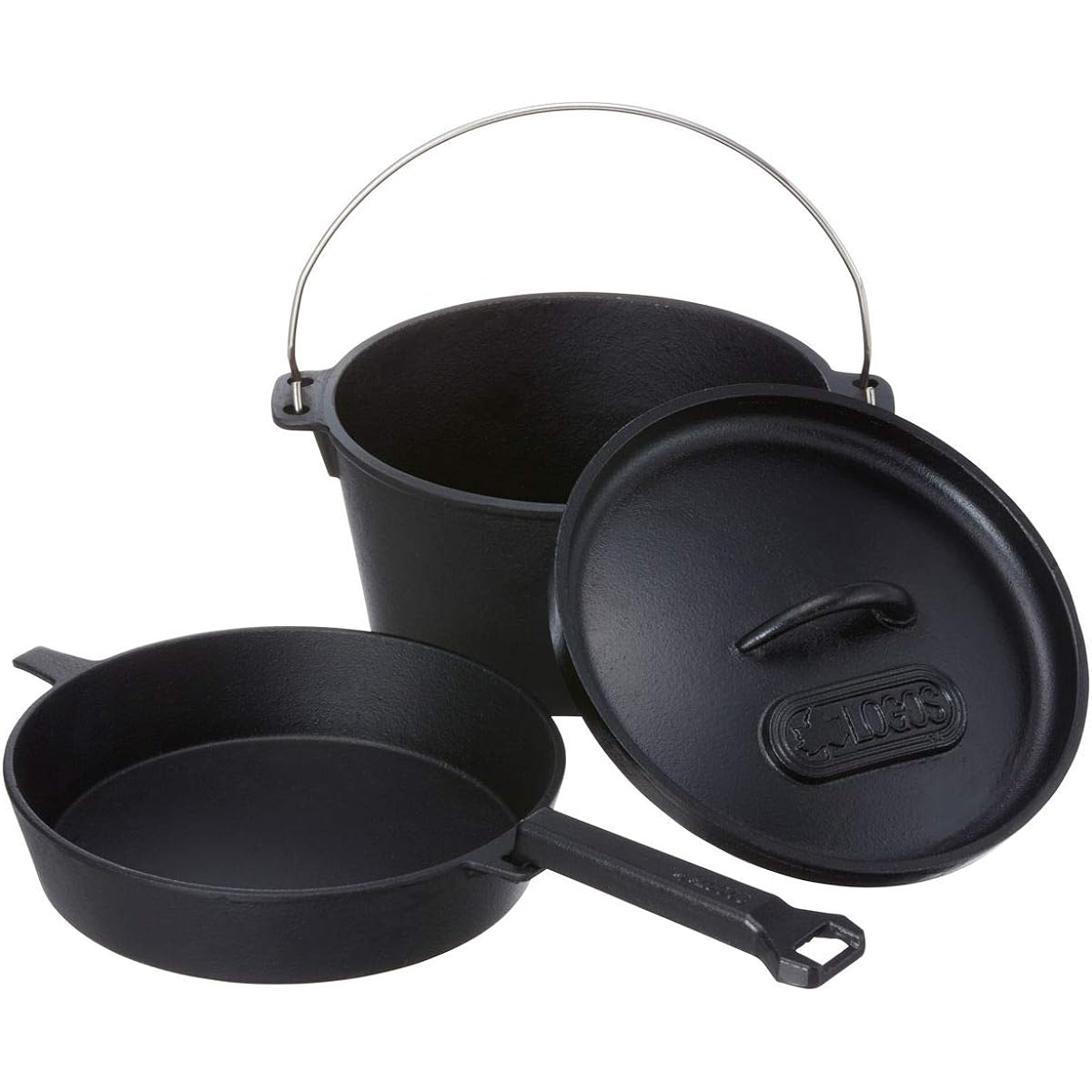 LOGOS Dutch Oven & Skillet 9inch (with bag) 81062237 Black