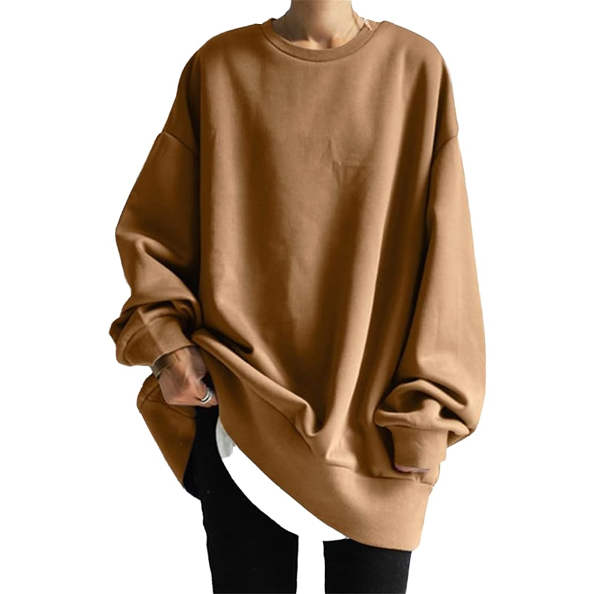 [Grexiull] Women's Sweatshirt, Hoodie, Long Sleeve, Casual, Stylish, Large Size, Comfortable, Korean, Mix-and-match, Soft, Loose, Going out, Cute, Covers your body shape, Commuting, Autumn, Spring