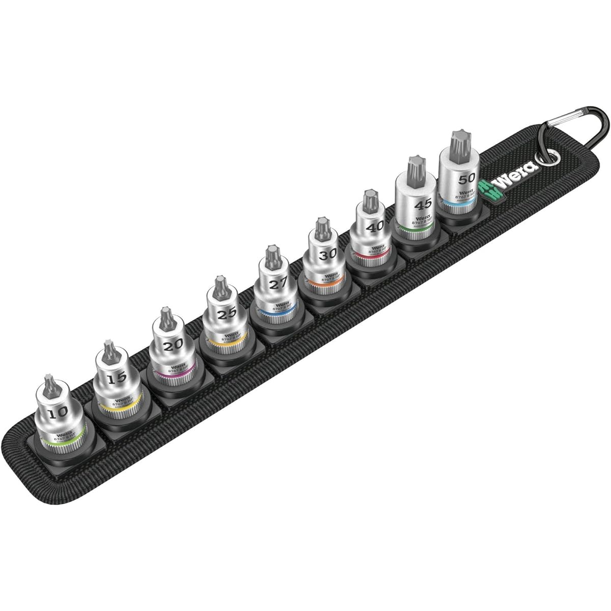 Wera 05003972001 | Zyklop Bit Socket Set Belt B 3 Torx HF 9.5mm 10 Pieces [Regular Japanese Import Product]