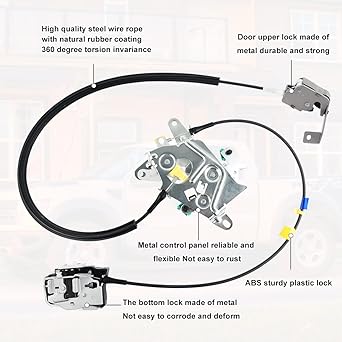 Driver left side left side, lock latch actua cable assembly set 1999-2007 Ford F250 F350 F450 F550 Super Duty replacement # 6C3Z-28264A01-A 4C3Z-28264A01-A01-A01-A