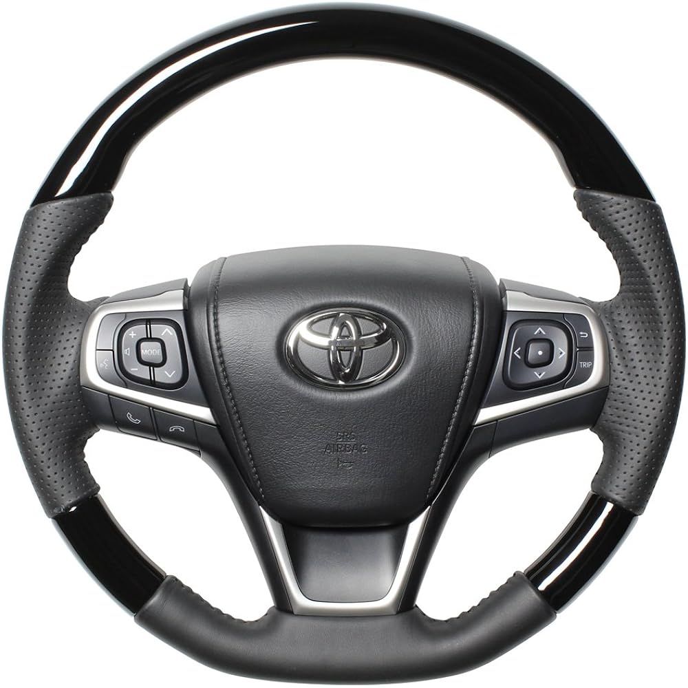 REAL Steering [Harrier (60 series)] Original Series Piano Black R80-PBW-BK-REAL
