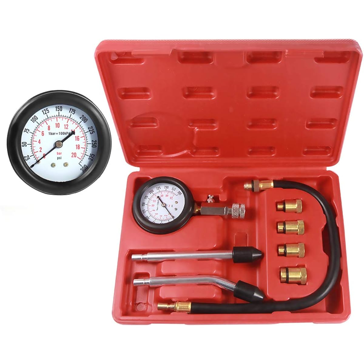BETOOLL HW0130 8 Peace Gasoline Engine Engine Cylinder Compression Tester Kit Automobile Tool Gauge
