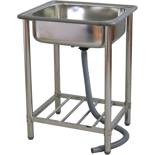 JEJ Astage Stainless Steel Sink ST-S2 Gardening Outdoor [Width 58 x Depth 50 x Height 79cm]