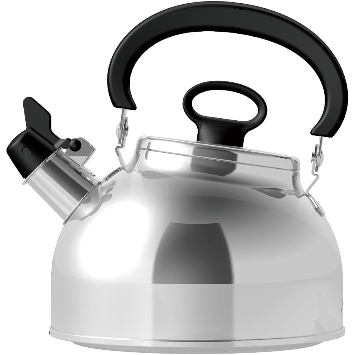 Cook Vessel FIKA Stainless Steel Harmonica Kettle 2.3L Black FIKASTH-23 BK