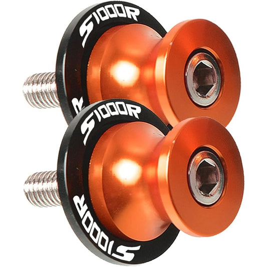 Swing Arm Spool Stand Screw Slider Motorcycle M8 Stand Screw Accessories Swing Arm Spool Slider 8MM Stand Screw For B-M-W S1000R S1000RR 2014 2015 2016 2017 2018 (Color: Orange)