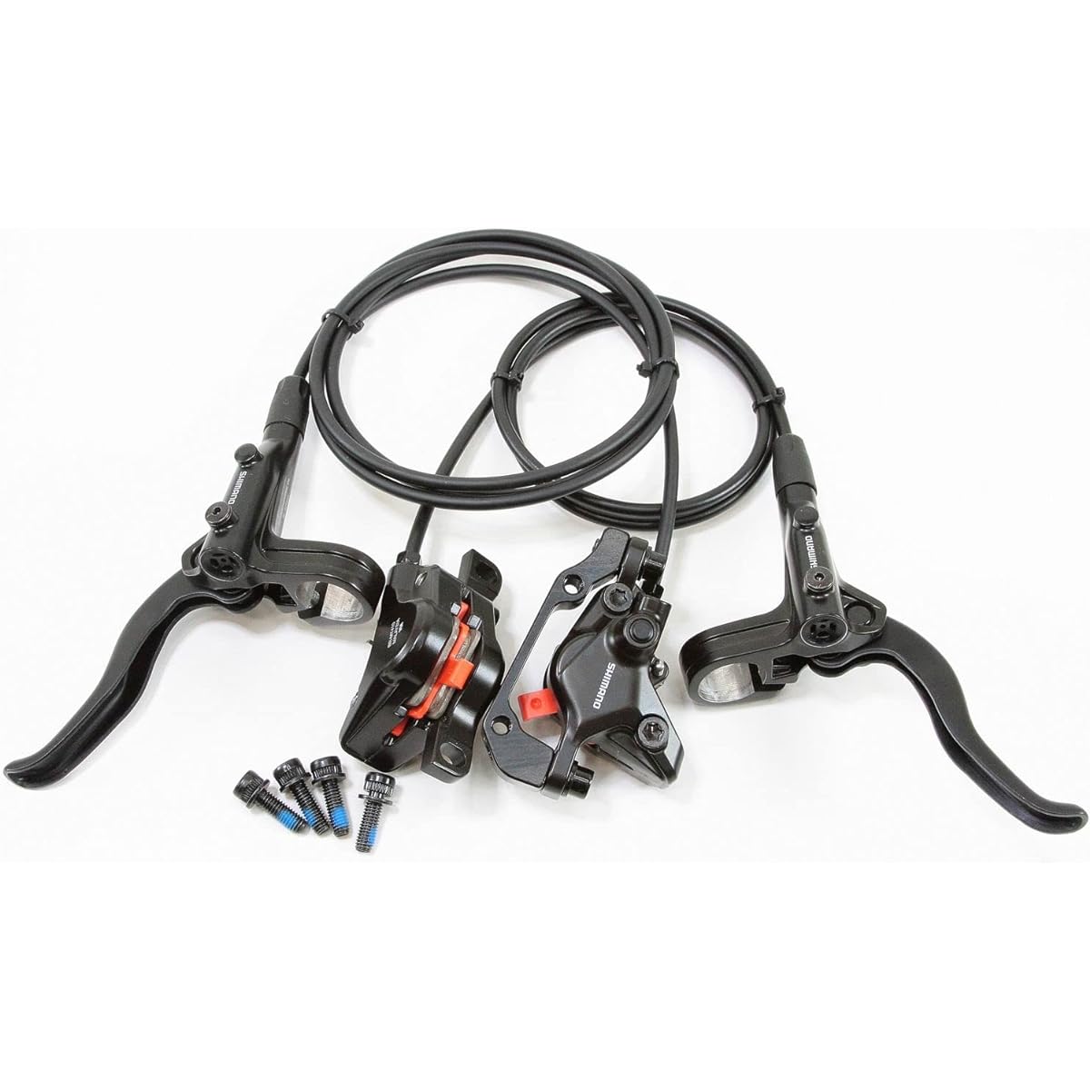 Lightweight SHIMANO ALIVIO M4000 Series High Performance Hydraulic Disc Brake BL-MT401 BR-MT410 No Rotor Front and Rear Set Black